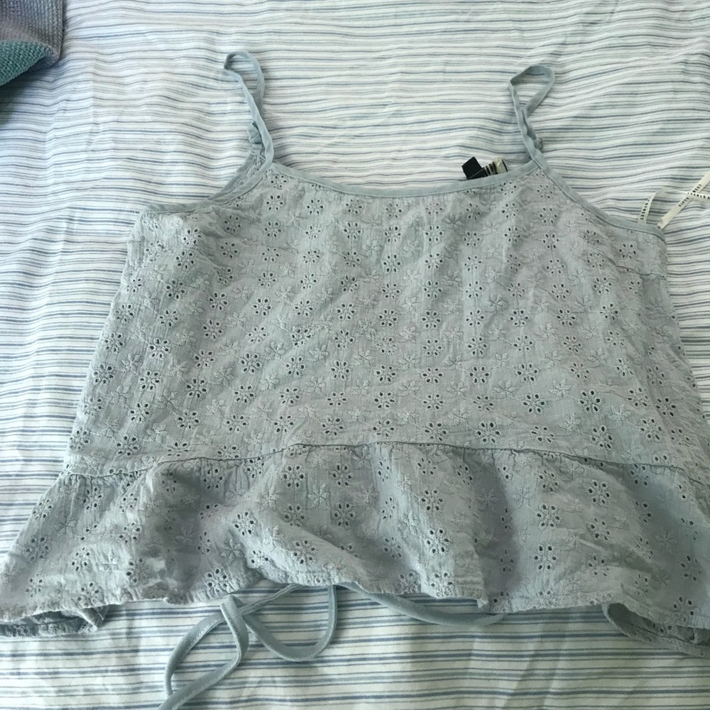 NEVER WORN Eyelet Peplum Camisole